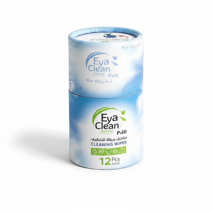 Natural All-Purpose Wet Wipes by Eya Clean Pro (12 Wipes)